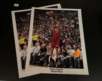 Miami Heat Shane Battier Autographed Photograph (2 Total)