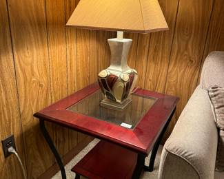 Ashley Furniture 2 Tiered Glass Top Side Table (pr)