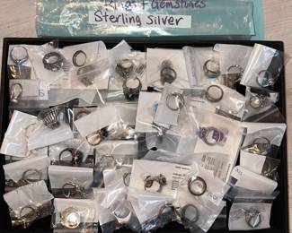 Sterling Silver Rings with Gemstones