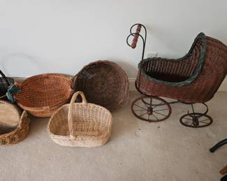 Wicker Doll Carriage