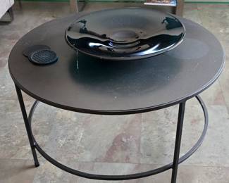 Round Coffee Table - Oversized Turq Bowl