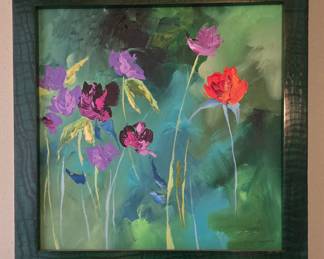 "One Red Rose" Painting - by Linda Morgant
