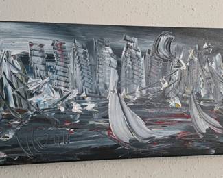 "Manhattan Black" by Mark Kazav painting