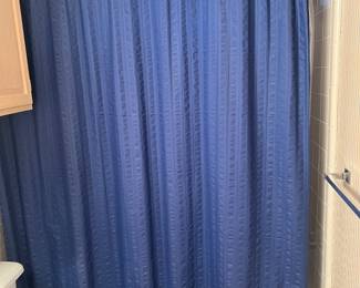 Beautiful royal blue shower curtain