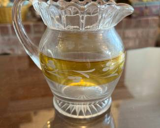 Rare crystal and gold pitcher