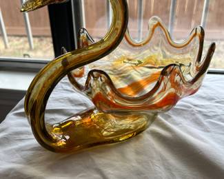 Awesome vintage Swan dish