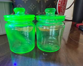  Cool uranium glass jars