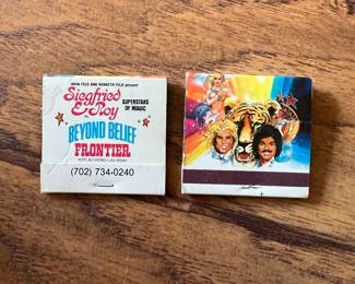 Sigfried and Roy matchbooks. Very Collectible!