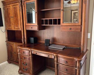 Havertys Executive Desk w/ Hutch, 67" w x 83" h x 25" d, $495
Entire Havertys Office Suite (Executive Desk & Cabinet Pair), $895