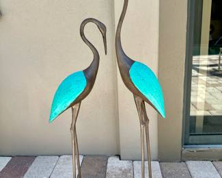 Crane Metal Outdoor Sculptures