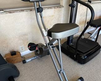 Exerpeutic Folding Magnetic Upright Exercise Bike, $75