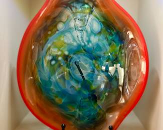 Chuck Boux Sigma Glass Studio Handblown Art Glass Sculpture