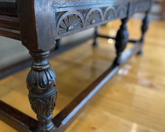 Antique Solid Wood Monk’s Bench, 52 1/2" w x 38 3/4" h x 26 1/2" d, $495