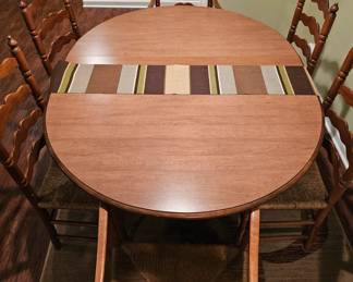 Kitchen table with wicker chairs