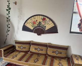 Turkish couch. Moroccan lanterns 