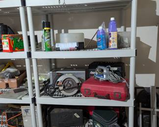 Tools, shelving, chemicals