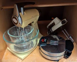 Vintage mixer, hand mixer, waffle maker