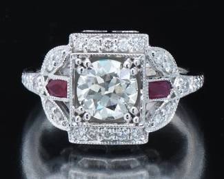 Ladies 1.32 Center Diamond Ring 