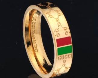 Gucci Enamel Ring 