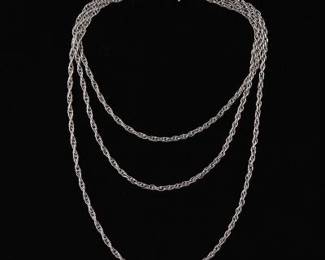 Ladies White Gold Chain 