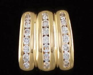 Ladies Gold and Diamond Slider