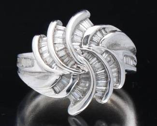 Ladies Gold and Diamond Cocktail Ring