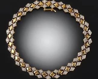 Ladies Gold and Diamond Bracelet 