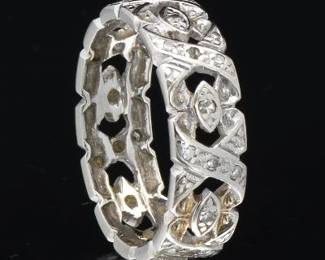 Vintage Gold and Diamond Band 