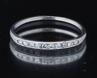 Ladies Art Deco Platinum and Diamond Band