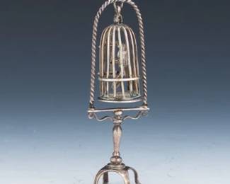 Novelty Silver Birdcage Ornament 