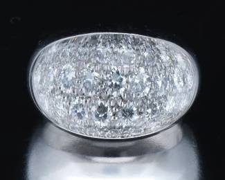Cartier Myst Gold, Diamond and Crystal Dome Ring 