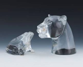 Two Baccarat Crystal Paperweights