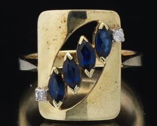 Ladies Sapphire and Diamond Ring 