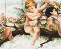 Longwy Cherub Mural Tiles