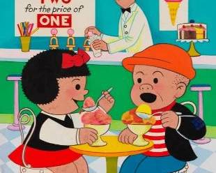 Nancy and Sluggo Puzzle Illustration