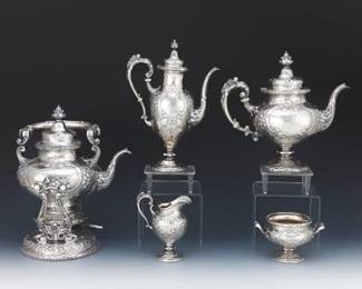Reed Barton Sterling Silver SixPiece Coffee Tea Service