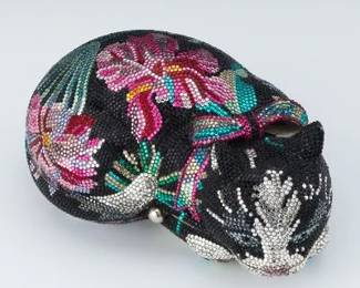 Judith Leiber Sleeping Black Cat Minaudiere