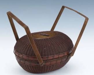 Woven Mixed Metals Fish Basket