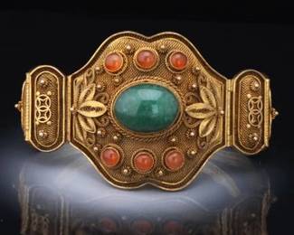 Chinese Antique Gold Vermeil on Silver 