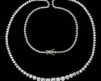 Ladies 6.53 Carat Diamond Necklace 