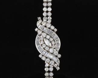 1950s ladies Hamilton 14K and Diamond Covered Wristwatch