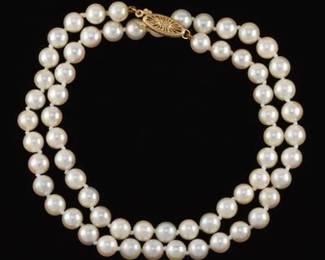 Ladies Gold and Pearl Princess Necklace 