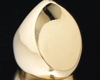 Ladies Gold Abstract Large Ring 