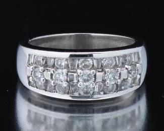 Ladies Platinum and Diamond Band 