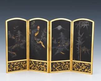 Folding Table Screen in the Style of Ohayo Shoten