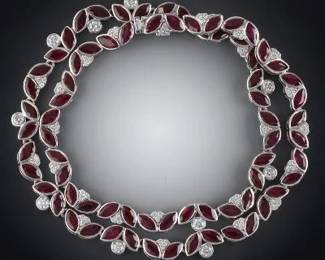 Burmese Ruby and Diamond Necklace, GIA Report 