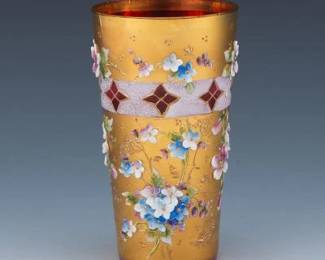 Signed Karlsbad Moser Juice Glass