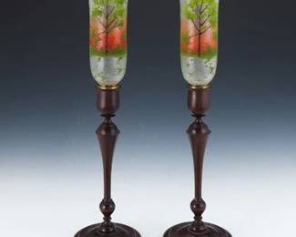 A Pair of Pairpont Hurricane Lamps 