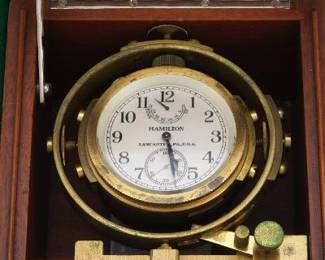 Hamilton Model 22 Cased Deck Clock