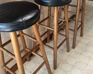 Counter Height Stools with Leather Seats